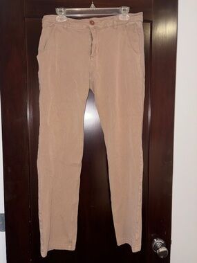 Slim Straight Khaki Chinos in Light Tan